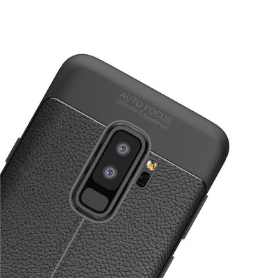 NALIA Leder-Look Handyhülle kompatibel mit Samsung Galaxy S9 Plus, Ultra Slim Silikon Case Cover, Dünne Smart-Phone Schutzhülle Etui Handy-Tasche Back-Cover Bumper, TPU Gummihülle - Schwarz Default Title NALIA SlimFit Hülle