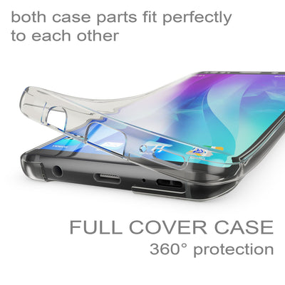 NALIA 360 Grad Hülle kompatibel mit Samsung Galaxy S9, Full Cover vorne & hinten Rundum Doppel-Schutz, Dünnes Ganzkörper Case Silikon Etui, Transparenter Displayschutz & Rückseite Transparent NALIA Protective Hülle