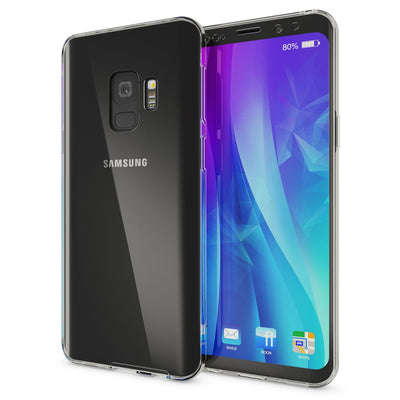 NALIA 360 Grad Hülle kompatibel mit Samsung Galaxy S9, Full Cover vorne & hinten Rundum Doppel-Schutz, Dünnes Ganzkörper Case Silikon Etui, Transparenter Displayschutz & Rückseite Transparent NALIA Protective Hülle