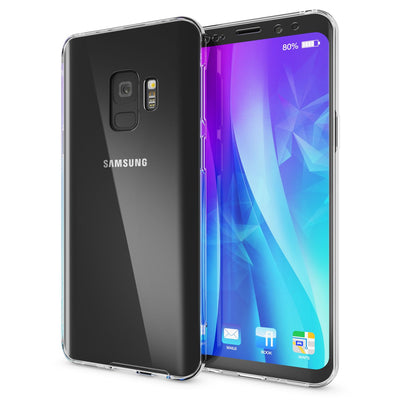 NALIA 360 Grad Hülle kompatibel mit Samsung Galaxy S9, Full Cover vorne & hinten Rundum Doppel-Schutz, Dünnes Ganzkörper Case Silikon Etui, Transparenter Displayschutz & Rückseite Transparent NALIA Protective Hülle