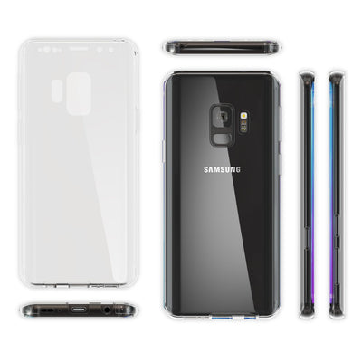 NALIA 360 Grad Hülle kompatibel mit Samsung Galaxy S9, Full Cover vorne & hinten Rundum Doppel-Schutz, Dünnes Ganzkörper Case Silikon Etui, Transparenter Displayschutz & Rückseite Transparent NALIA Protective Hülle