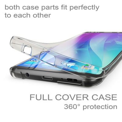 NALIA 360 Grad Handyhülle kompatibel mit Samsung Galaxy S9 Plus, Full Cover vorne hinten Doppel-Schutz Dünnes Ganzkörper Case Silikon Etui, Transparenter Displayschutz & Rückseite Schwarz NALIA Protective Hülle