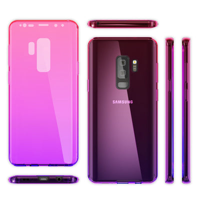 NALIA 360 Grad Handyhülle kompatibel mit Samsung Galaxy S9 Plus, Full Cover vorne hinten Doppel-Schutz Dünnes Ganzkörper Case Silikon Etui, Transparenter Displayschutz & Rückseite Schwarz NALIA Protective Hülle