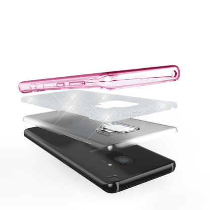 Samsung Galaxy S9 Hülle Handyhülle von NALIA, Glitzer Slim Case Cover Schutzhülle Pink NALIA Protective Hülle