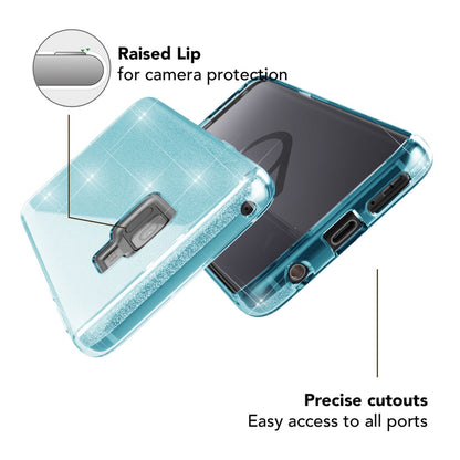 Samsung Galaxy S9 Hülle Handyhülle von NALIA, Glitzer Slim Case Cover Schutzhülle Türkis NALIA Protective Hülle