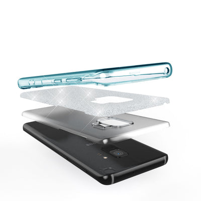 NALIA Glitzerhülle für Samsung Galaxy S9 – Funkelnder Glitzer-Look & Grip – SHINEPOP (Silikon Case) – Marke aus Berlin Türkis NALIA Protective Hülle