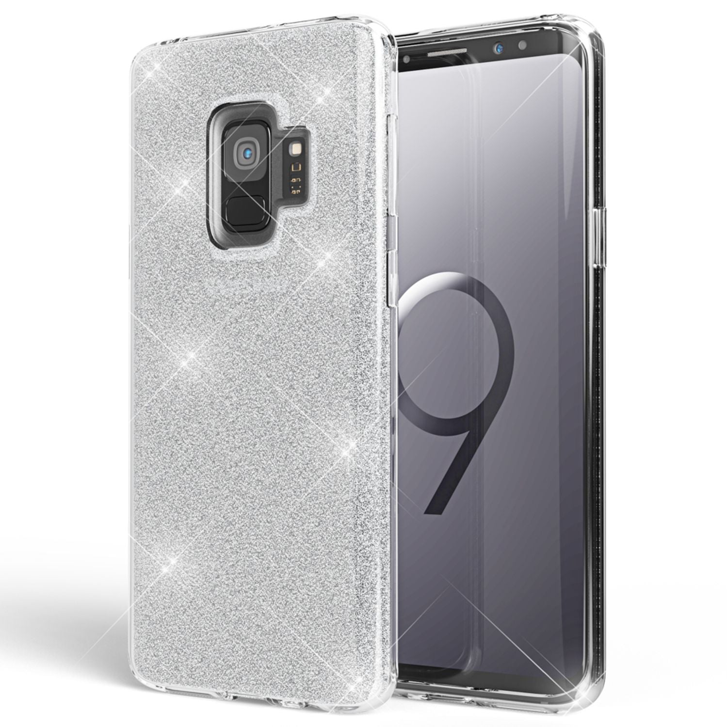 Samsung Galaxy S9 Hülle Handyhülle von NALIA, Glitzer Slim Case Cover Schutzhülle Türkis NALIA Protective Hülle