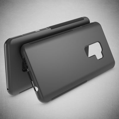 NALIA Handyhülle kompatibel mit Samsung Galaxy S9 Plus, Ultra-Slim Silikon Case Cover Gummihülle, Matte Anti-Rutsch Schutzhülle Dünn, Etui Handy-Tasche Backcover Bumper Schwarz NALIA Protective Hülle