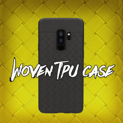 NALIA Handyhülle kompatibel mit Samsung Galaxy S9 Plus, Ultra-Slim gewebtes Muster TPU Silikon Case, Dünnes Cover Gummi Schutzhülle Skin, Etui Handy-Tasche Backcover Bumper - Schwarz Default Title NALIA Protective Hülle