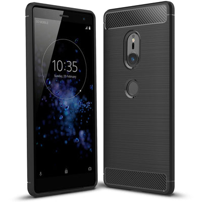 NALIA Handyhülle kompatibel mit Sony Xperia XZ2, Ultra Slim Silikon Case Cover, Dünne Crystal Phone Schutzhülle, Etui Handy-Tasche Back-Cover Bumper, Smartphone TPU Gummihülle - Schwarz Default Title NALIA Protective Hülle