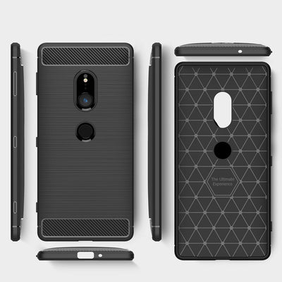 NALIA Handyhülle kompatibel mit Sony Xperia XZ2, Ultra Slim Silikon Case Cover, Dünne Crystal Phone Schutzhülle, Etui Handy-Tasche Back-Cover Bumper, Smartphone TPU Gummihülle - Schwarz Default Title NALIA Protective Hülle