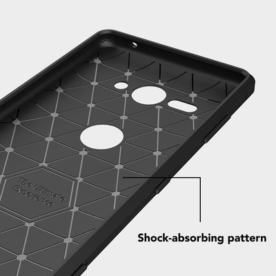 NALIA Silikonhülle für Sony Xperia XZ2 Compact – Rutschfest & Matt – VORTEX (Gebürstete Optik & Carbon Design) – Marke aus Berlin Default Title NALIA Protective Hülle