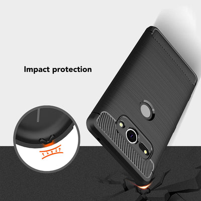 NALIA Silikonhülle für Sony Xperia XZ2 Compact – Rutschfest & Matt – VORTEX (Gebürstete Optik & Carbon Design) – Marke aus Berlin Default Title NALIA Protective Hülle