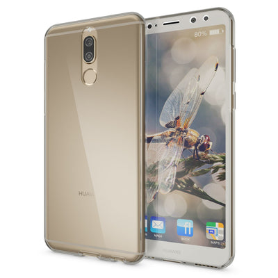 NALIA 360 Grad Handyhülle kompatibel mit Huawei Mate 10 Lite, Full Cover vorne hinten Doppel-Schutz, Dünn Ganzkörper Case Silikon Handytasche Transparenter Displayschutz Rückseite Grau NALIA Protective Hülle