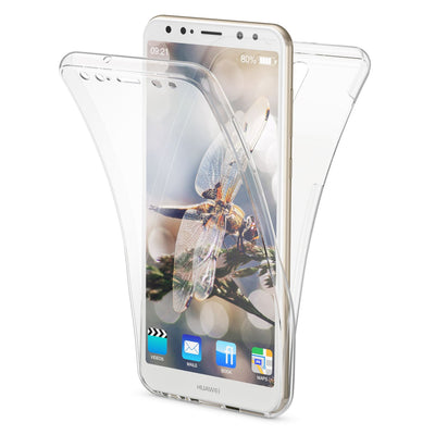 NALIA 360 Grad Handyhülle kompatibel mit Huawei Mate 10 Lite, Full Cover vorne hinten Doppel-Schutz, Dünn Ganzkörper Case Silikon Handytasche Transparenter Displayschutz Rückseite NALIA Protective Hülle