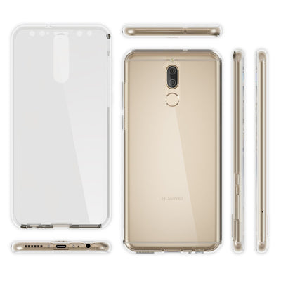 NALIA 360 Grad Handyhülle kompatibel mit Huawei Mate 10 Lite, Full Cover vorne hinten Doppel-Schutz, Dünn Ganzkörper Case Silikon Handytasche Transparenter Displayschutz Rückseite NALIA Protective Hülle