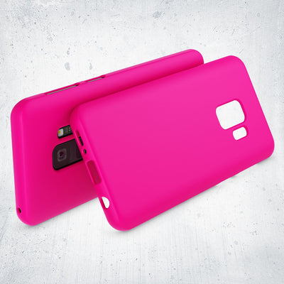 NALIA Neon Silikonhülle für Samsung Galaxy S9 – Soft-Touch & Signal-Neon – NEONSHOCK (Matte Schutzhülle) – Marke aus Berlin Pink NALIA Neon Hülle