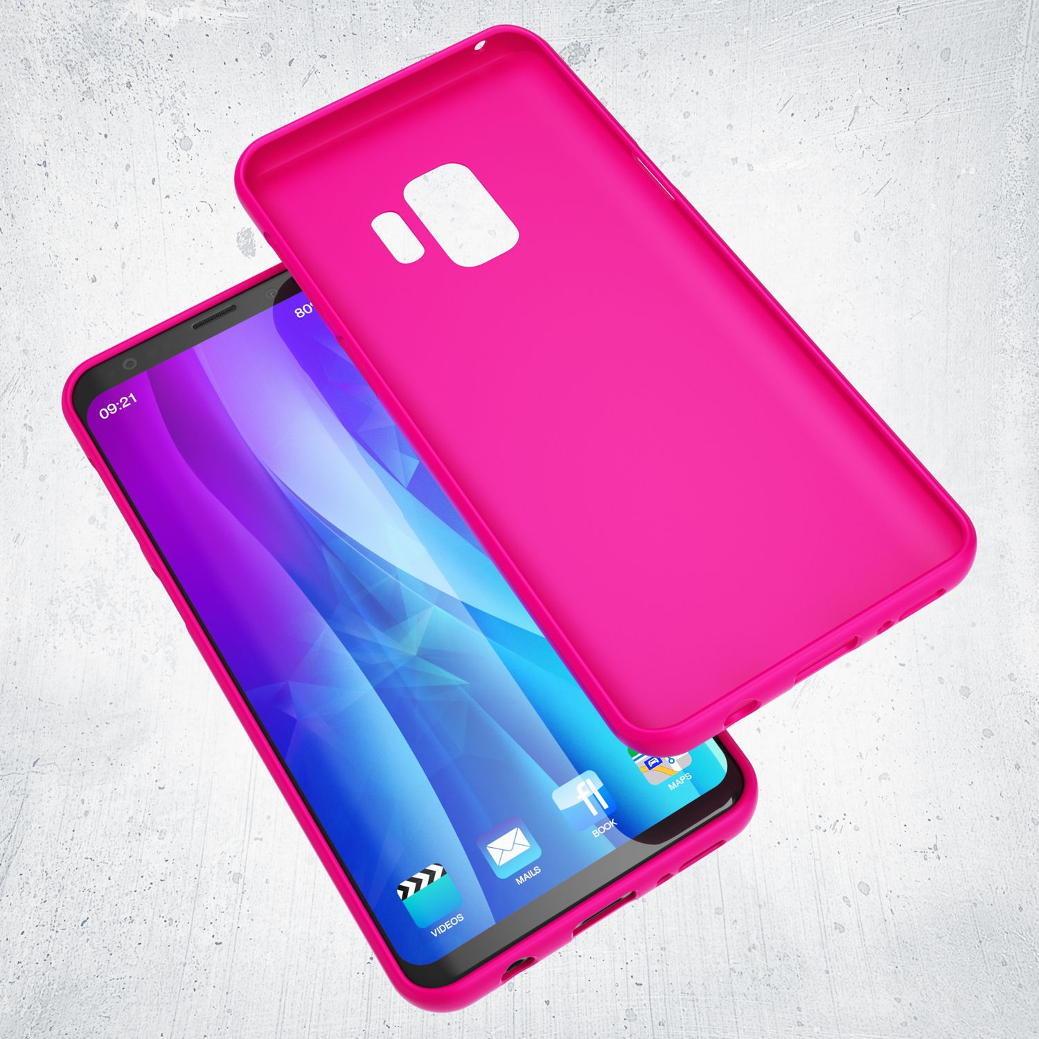 Samsung Galaxy S9 Hülle Handyhülle von NALIA, Ultra-Slim TPU Silikon Neon Case Pink NALIA Neon Hülle