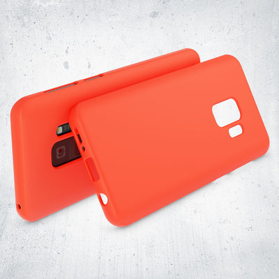 NALIA Neon Silikonhülle für Samsung Galaxy S9 – Soft-Touch & Signal-Neon – NEONSHOCK (Matte Schutzhülle) – Marke aus Berlin Orange NALIA Neon Hülle