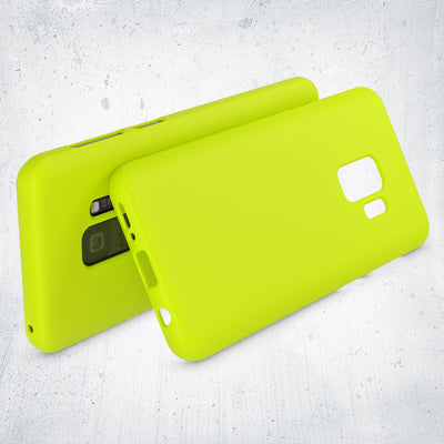NALIA Neon Silikonhülle für Samsung Galaxy S9 – Soft-Touch & Signal-Neon – NEONSHOCK (Matte Schutzhülle) – Marke aus Berlin Gelb NALIA Neon Hülle