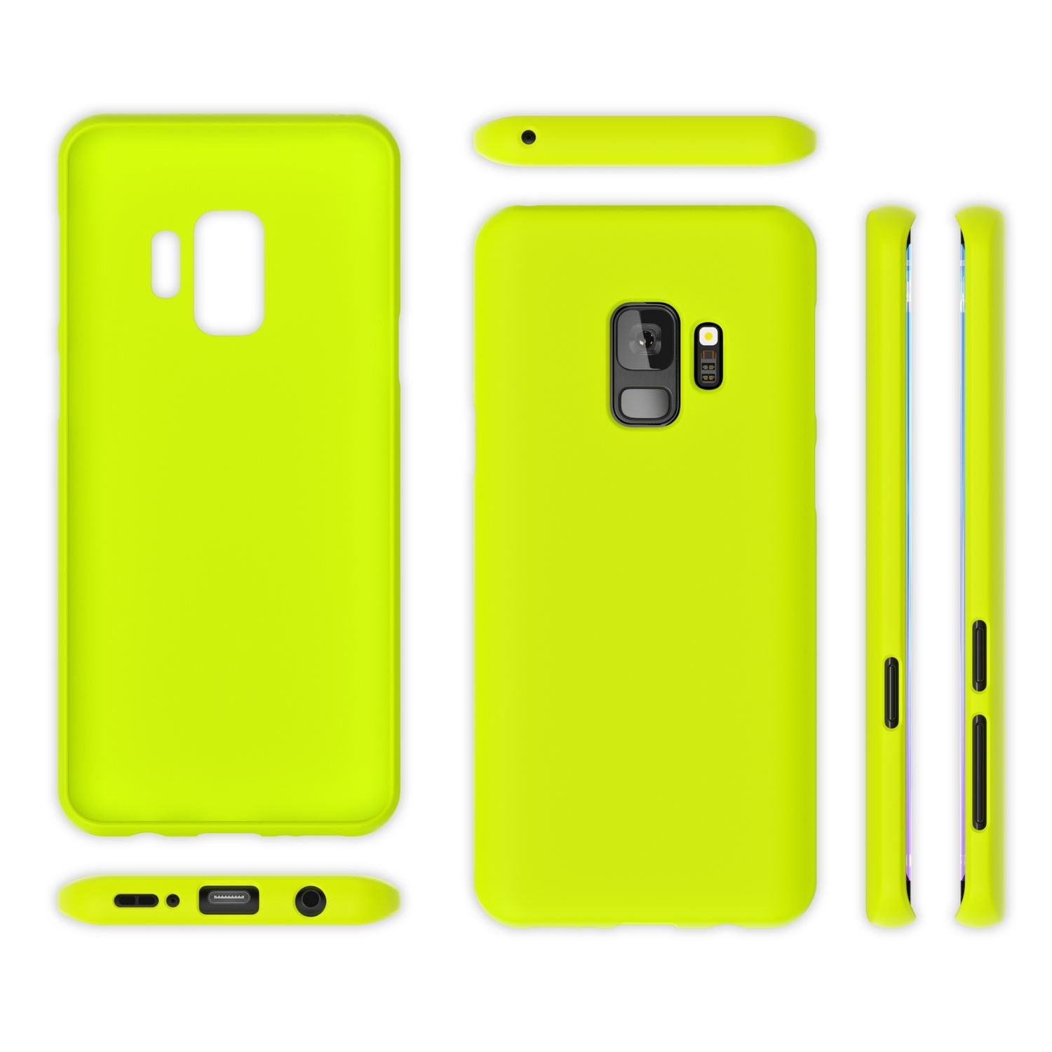 Samsung Galaxy S9 Hülle Handyhülle von NALIA, Ultra-Slim TPU Silikon Neon Case Gelb NALIA Neon Hülle