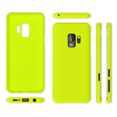 NALIA Neon Silikonhülle für Samsung Galaxy S9 – Soft-Touch & Signal-Neon – NEONSHOCK (Matte Schutzhülle) – Marke aus Berlin Gelb NALIA Neon Hülle