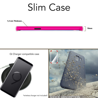 Samsung Galaxy S9 Plus Handy Hülle von NALIA, Ultra-Slim TPU Silikon Neon Case Pink NALIA Neon Hülle