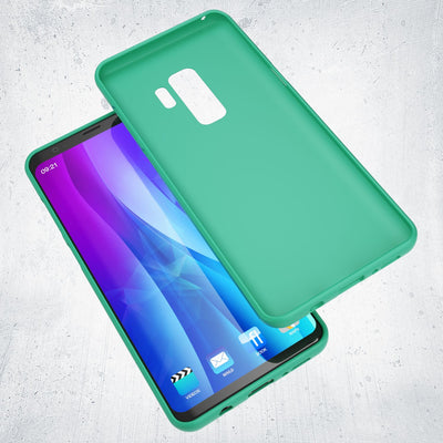 NALIA Neon Silikonhülle für Samsung Galaxy S9 Plus – Soft-Touch & Signal-Neon – NEONSHOCK (Matte Schutzhülle) – Marke aus Berlin Grün NALIA Neon Hülle