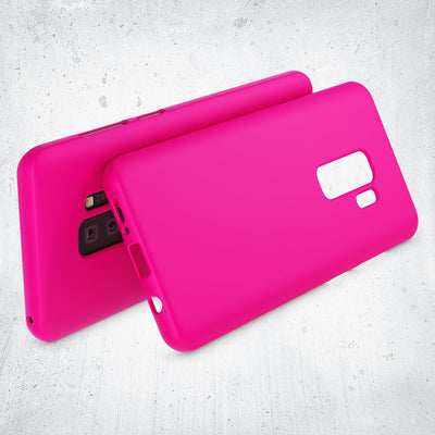 NALIA Neon Silikonhülle für Samsung Galaxy S9 Plus – Soft-Touch & Signal-Neon – NEONSHOCK (Matte Schutzhülle) – Marke aus Berlin Pink NALIA Neon Hülle