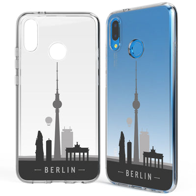 NALIA Handyhülle kompatibel mit Huawei P20 Lite, Slim Silikon Motiv Case Back-Cover Crystal Schutzhülle Dünn Durchsichtig, Etui Handy-Tasche Transparent Bumper NALIA SlimFit Hülle