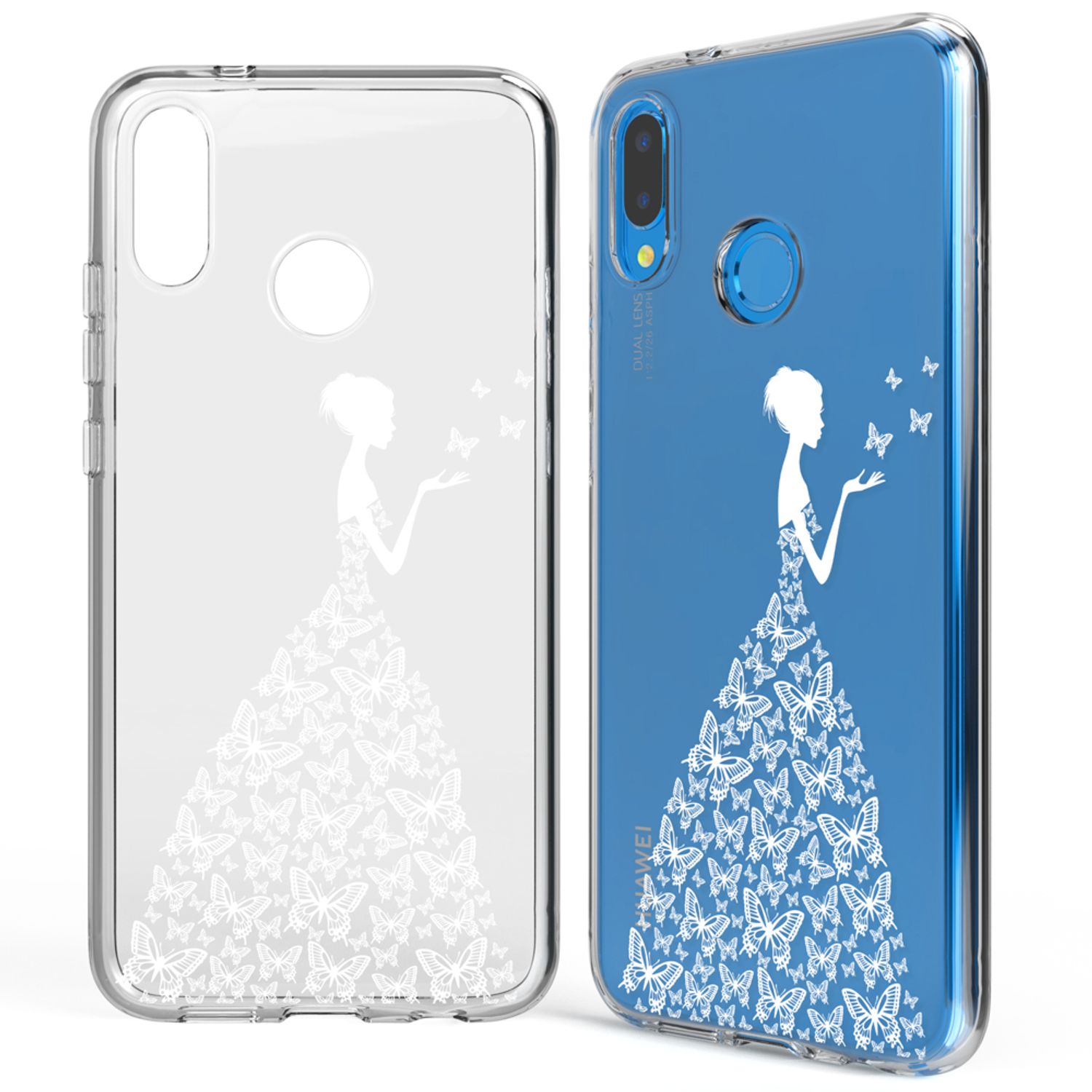 Huawei P20 Lite Hülle Handyhülle von NALIA, Slim Motiv Silikon Cover Schutzhülle NALIA