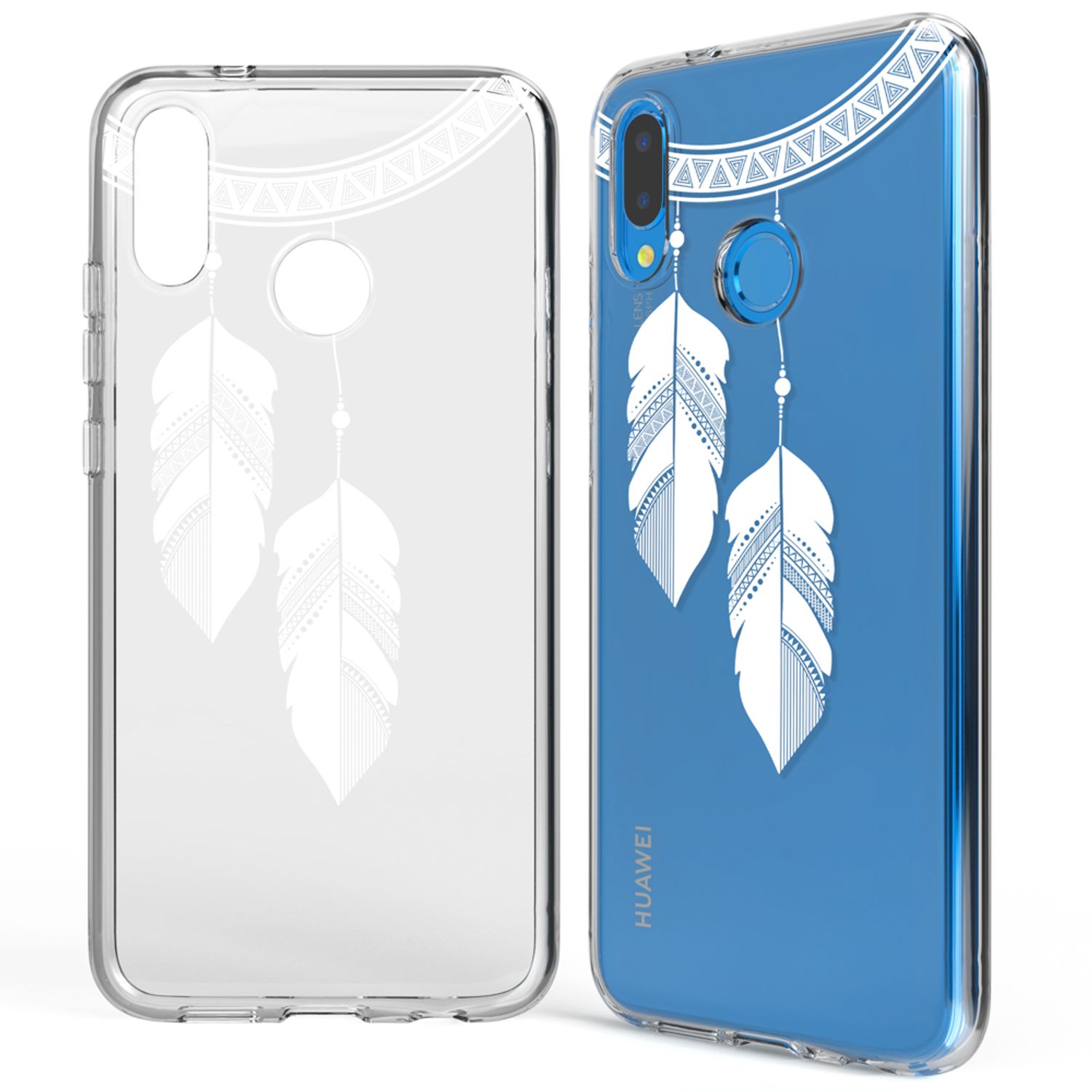 Huawei P20 Lite Hülle Handyhülle von NALIA, Slim Motiv Silikon Cover Schutzhülle NALIA