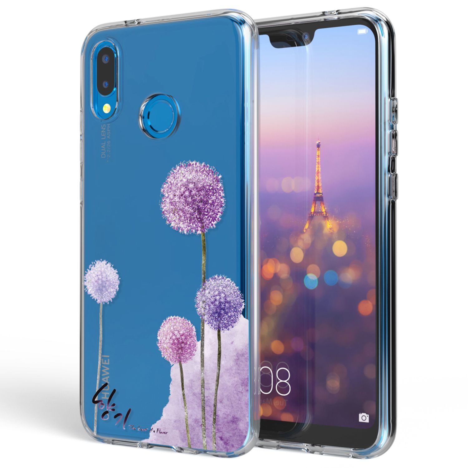 Huawei P20 Lite Hülle Handyhülle von NALIA, Slim Motiv Silikon Cover Schutzhülle NALIA