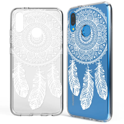NALIA Handyhülle kompatibel mit Huawei P20 Lite, Slim Silikon Motiv Case Back-Cover Crystal Schutzhülle Dünn Durchsichtig, Etui Handy-Tasche Transparent Bumper NALIA SlimFit Hülle