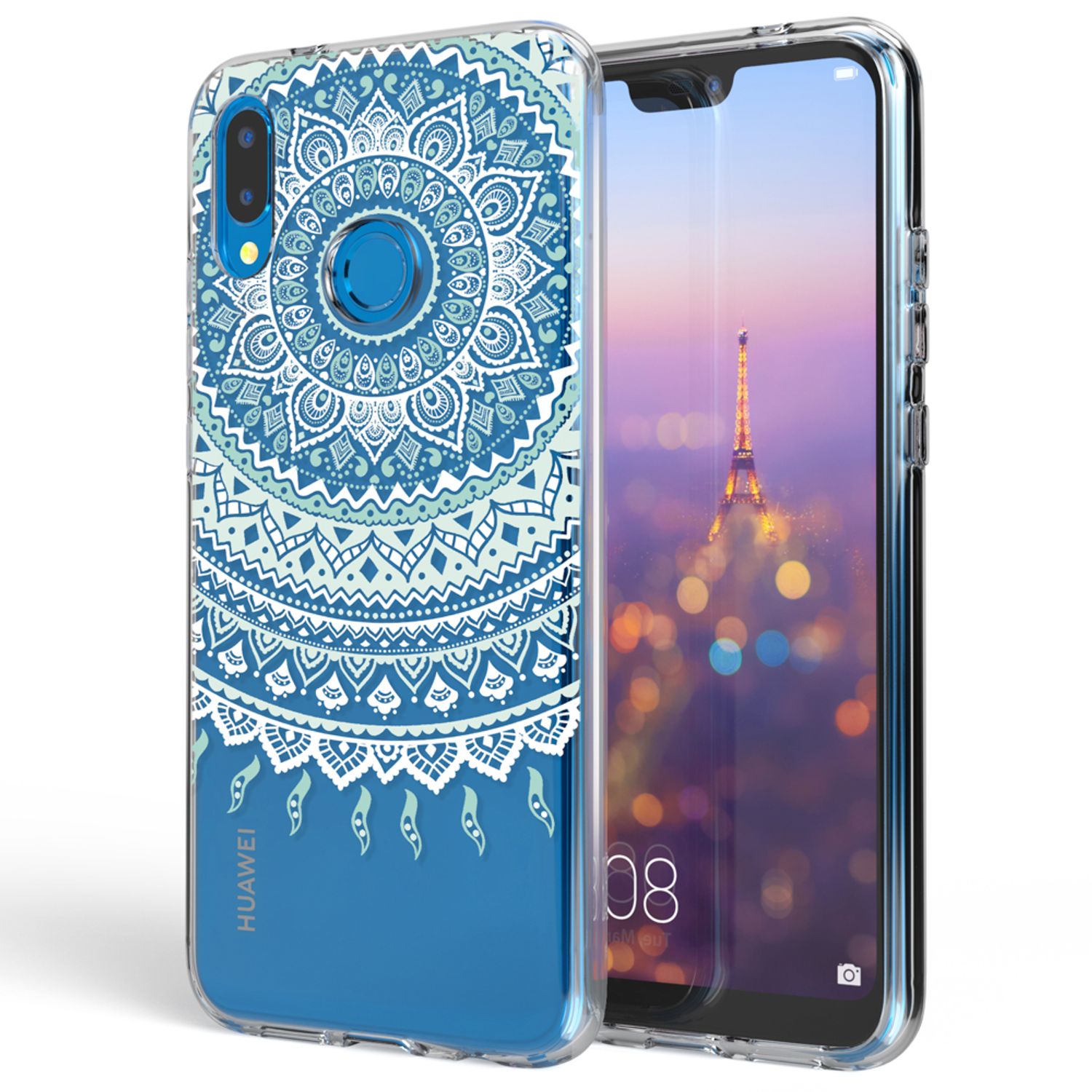 Huawei P20 Lite Hülle Handyhülle von NALIA, Slim Motiv Silikon Cover Schutzhülle NALIA