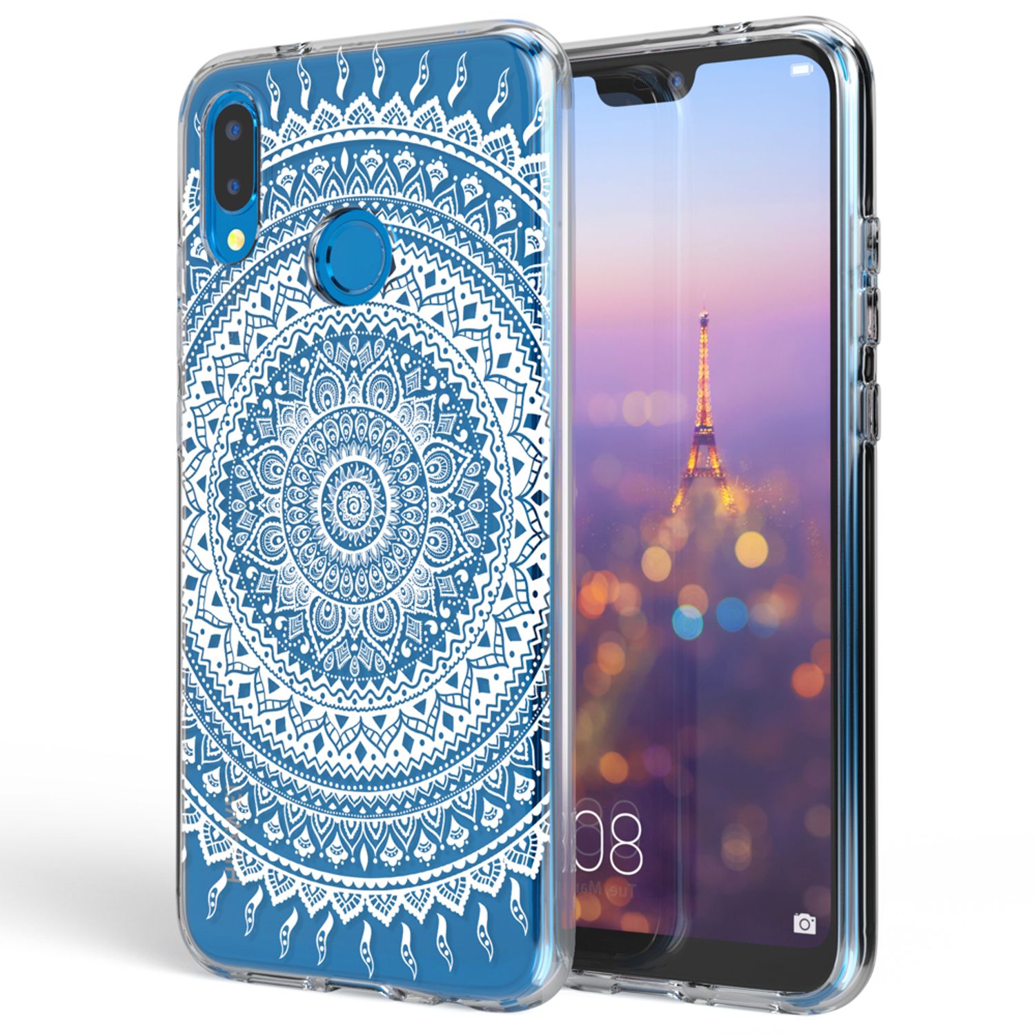 Huawei P20 Lite Hülle Handyhülle von NALIA, Slim Motiv Silikon Cover Schutzhülle NALIA