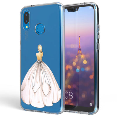 NALIA Handyhülle kompatibel mit Huawei P20 Lite, Slim Silikon Motiv Case Back-Cover Crystal Schutzhülle Dünn Durchsichtig, Etui Handy-Tasche Transparent Bumper NALIA SlimFit Hülle
