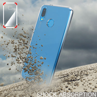 NALIA Handyhülle kompatibel mit Huawei P20 Lite, Slim Silikon Motiv Case Back-Cover Crystal Schutzhülle Dünn Durchsichtig, Etui Handy-Tasche Transparent Bumper Flamingo Green NALIA SlimFit Hülle