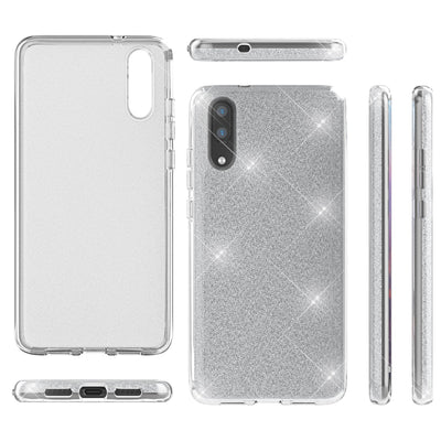 NALIA Glitzerhülle für Huawei P20 – Funkelnder Glitzer-Look & Grip – SHINEPOP (Silikon Case) – Marke aus Berlin Schwarz NALIA Protective Hülle