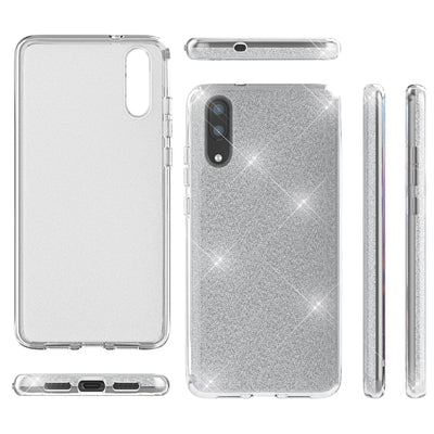 NALIA Glitzerhülle für Huawei P20 – Funkelnder Glitzer-Look & Grip – SHINEPOP (Silikon Case) – Marke aus Berlin Schwarz NALIA Protective Hülle