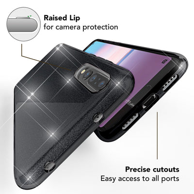 NALIA Glitzerhülle für Huawei P20 Pro – Funkelnder Glitzer-Look & Grip – SHINEPOP (Silikon Case) – Marke aus Berlin NALIA Protective Hülle
