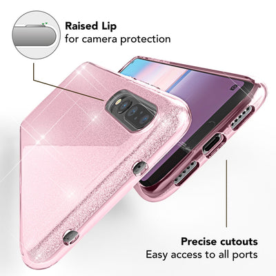 NALIA Glitzerhülle für Huawei P20 Pro – Funkelnder Glitzer-Look & Grip – SHINEPOP (Silikon Case) – Marke aus Berlin NALIA Protective Hülle