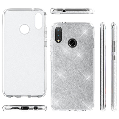 NALIA Glitzerhülle für Huawei P20 Lite – Funkelnder Glitzer-Look & Grip – SHINEPOP (Silikon Case) – Marke aus Berlin Schwarz NALIA Protective Hülle