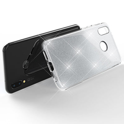 NALIA Glitzerhülle für Huawei P20 Lite – Funkelnder Glitzer-Look & Grip – SHINEPOP (Silikon Case) – Marke aus Berlin Gold NALIA Protective Hülle
