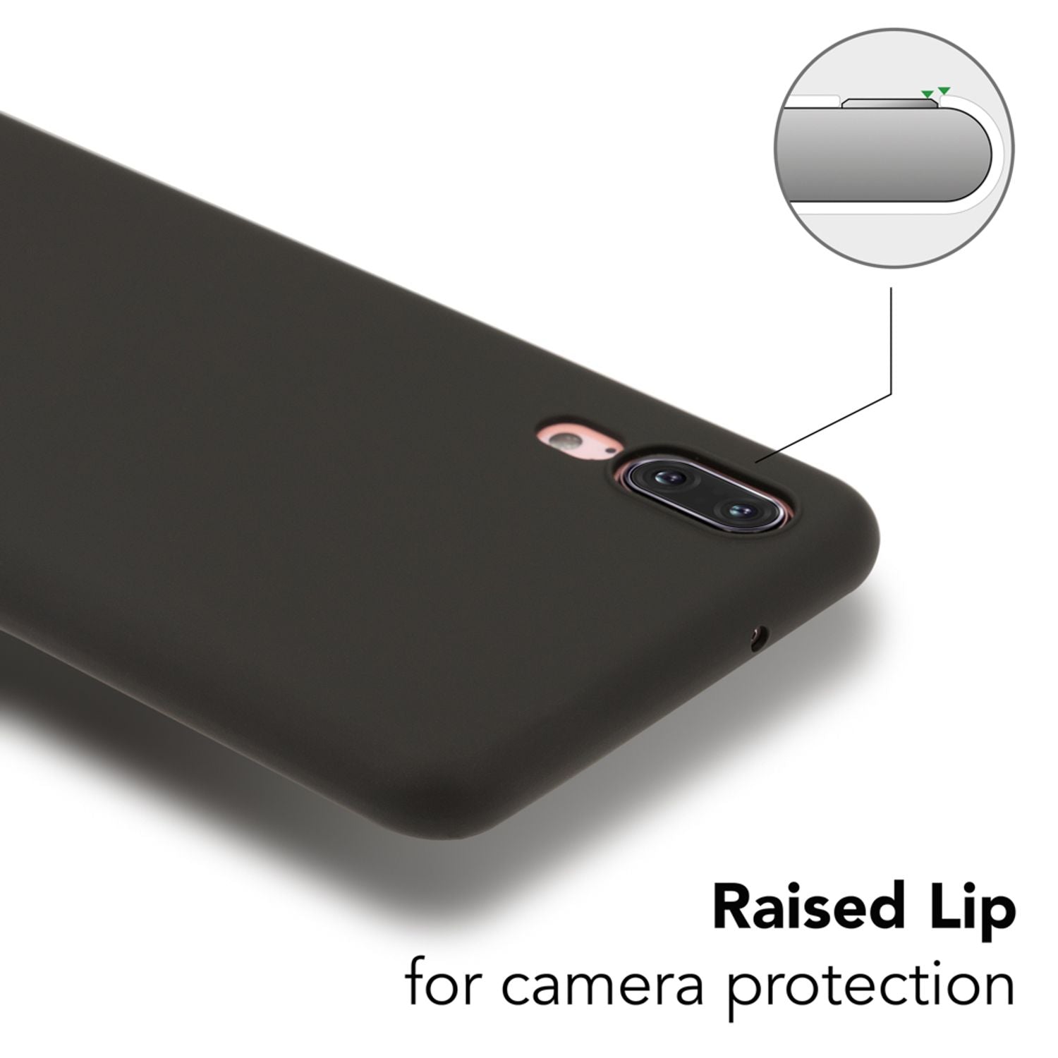 Huawei P20 Handy Hülle von NALIA Dünnes Hard Case Schutz Etui Slim Matt Cover Schwarz NALIA SlimFit Hülle