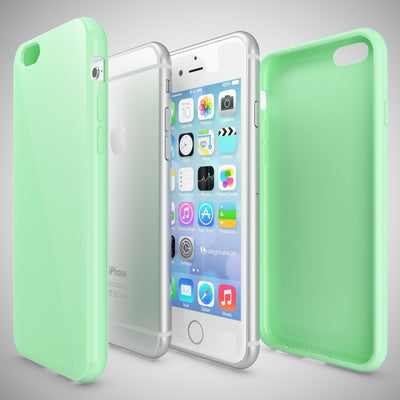 NALIA Handyhülle kompatibel mit iPhone 6 Plus 6S Plus, Ultra-Slim TPU Silikon Jelly Case, Dünne Cover Gummi Schutz-Hülle Skin, Handy-Tasche Telefon-Schale Back-Cover Smart-Phone Bumper - Mint Grün NALIA SlimFit Hülle