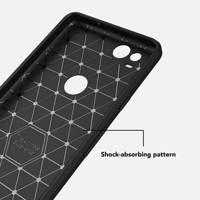 NALIA Silikonhülle für Google Pixel 2 – Rutschfest & Matt – VORTEX (Gebürstete Optik & Carbon Design) – Marke aus Berlin Default Title NALIA Protective Hülle