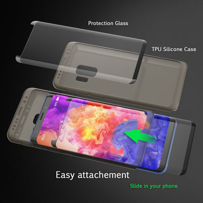 NALIA 360 Grad Handy Hülle für Samsung Galaxy S9, Full Cover Case Silikon Bumper Schwarz NALIA