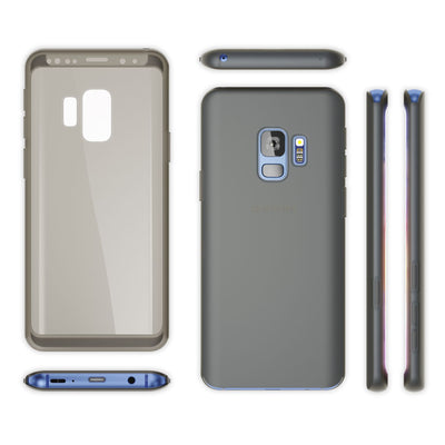 NALIA 360 Grad Hülle kompatibel mit Samsung Galaxy S9, Full Cover Handyhülle mit Schutzglas Doppel-Schutz, Dünnes Case Silikon Etui, Transparenter Displayschutz & Rückseite Schwarz NALIA Protective Hülle