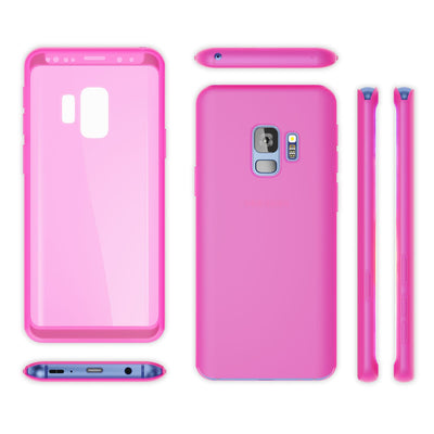 NALIA 360 Grad Hülle kompatibel mit Samsung Galaxy S9, Full Cover Handyhülle mit Schutzglas Doppel-Schutz, Dünnes Case Silikon Etui, Transparenter Displayschutz & Rückseite Schwarz NALIA Protective Hülle